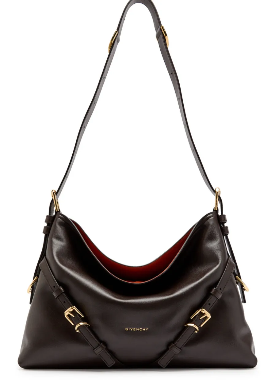 Voyou medium grained leather shoulder bag