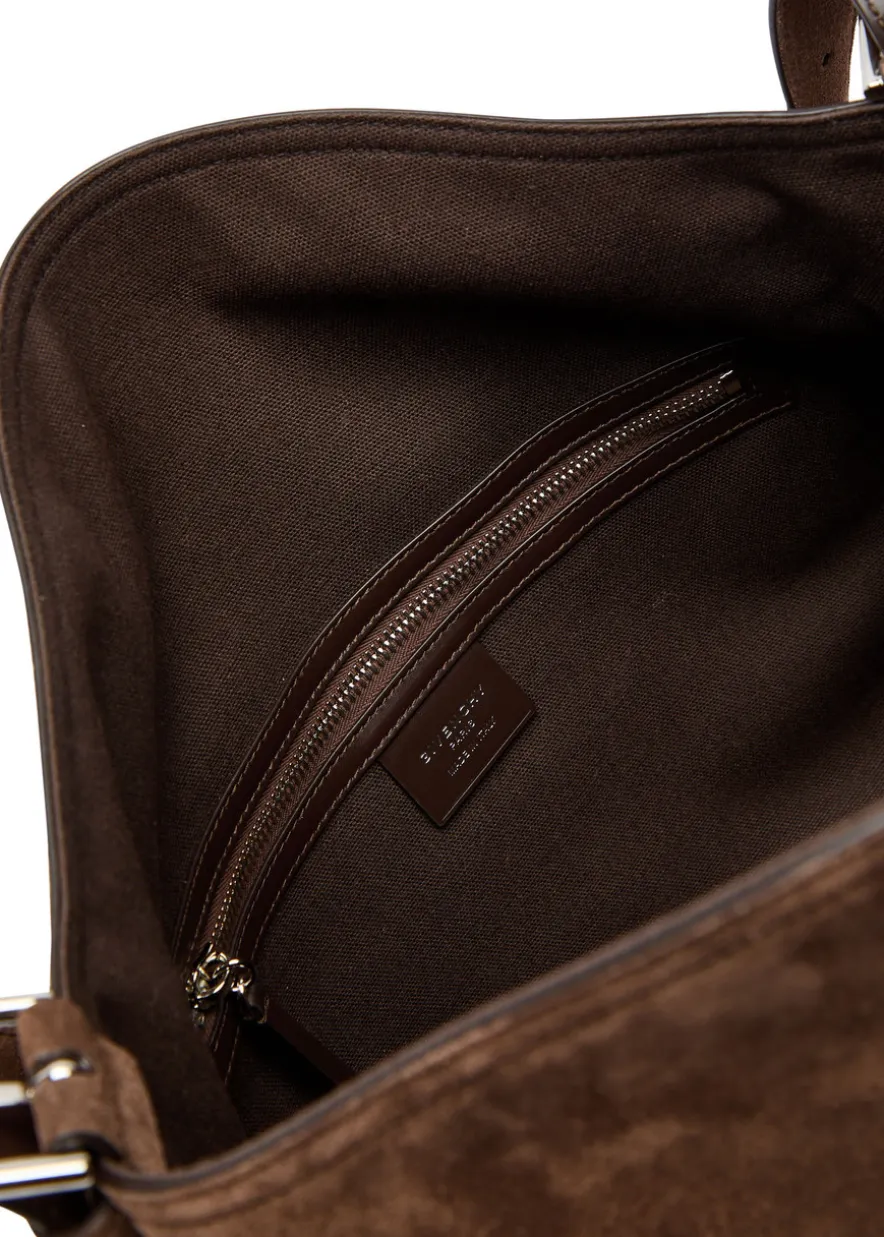 Voyou medium suede shoulder bag