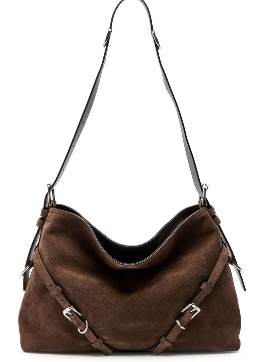 Voyou medium suede shoulder bag