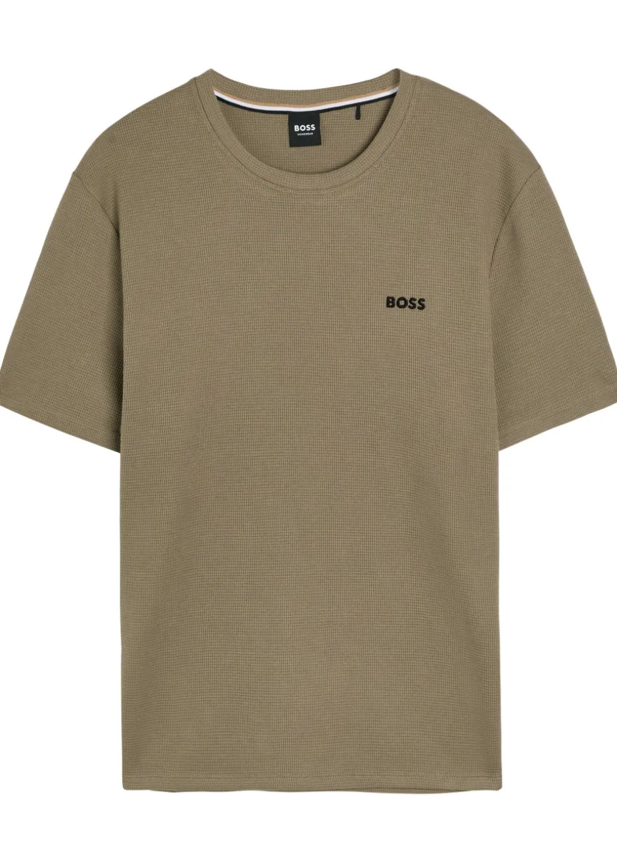 Waffle cotton-blend T-shirt