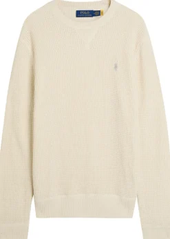 Waffle-knit wool-blend jumper