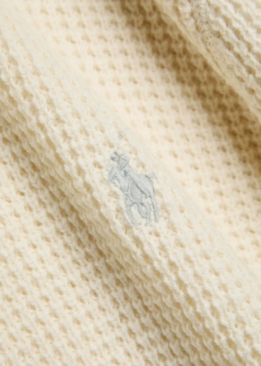 Waffle-knit wool-blend jumper