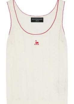Walker pointelle-knit cotton vest top