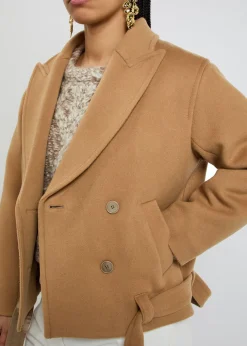 Warna belted wool and cashmere-blend jacket