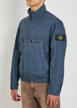Warp crinkled nylon jacket