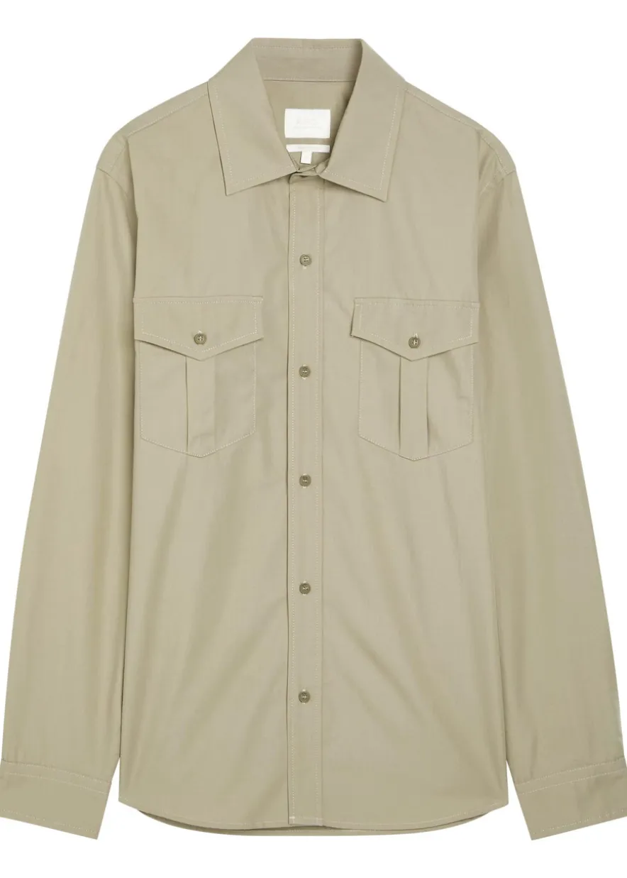 Warren cotton-poplin overshirt