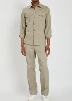 Warren cotton-poplin overshirt