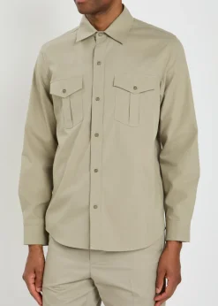 Warren cotton-poplin overshirt