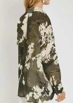 Warrent printed seersucker blouse
