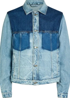Washed denim trucker jacket