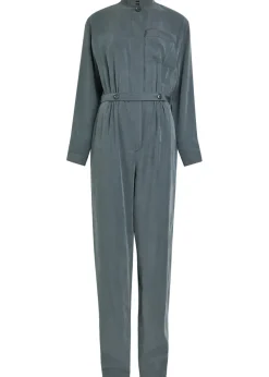 Washed twill jumpsuit