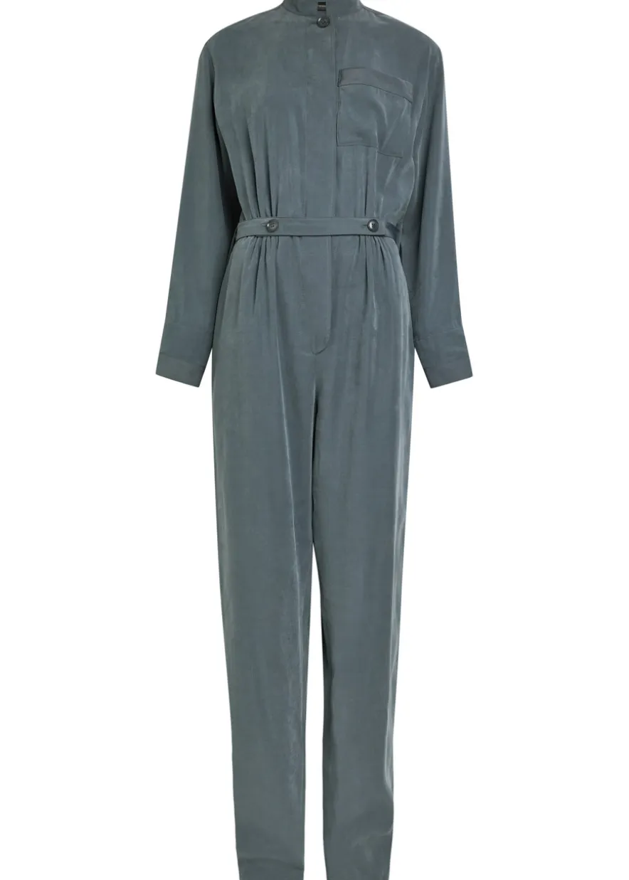 Washed twill jumpsuit