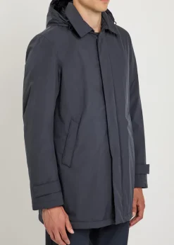 Waterproof padded hooded shell jacket