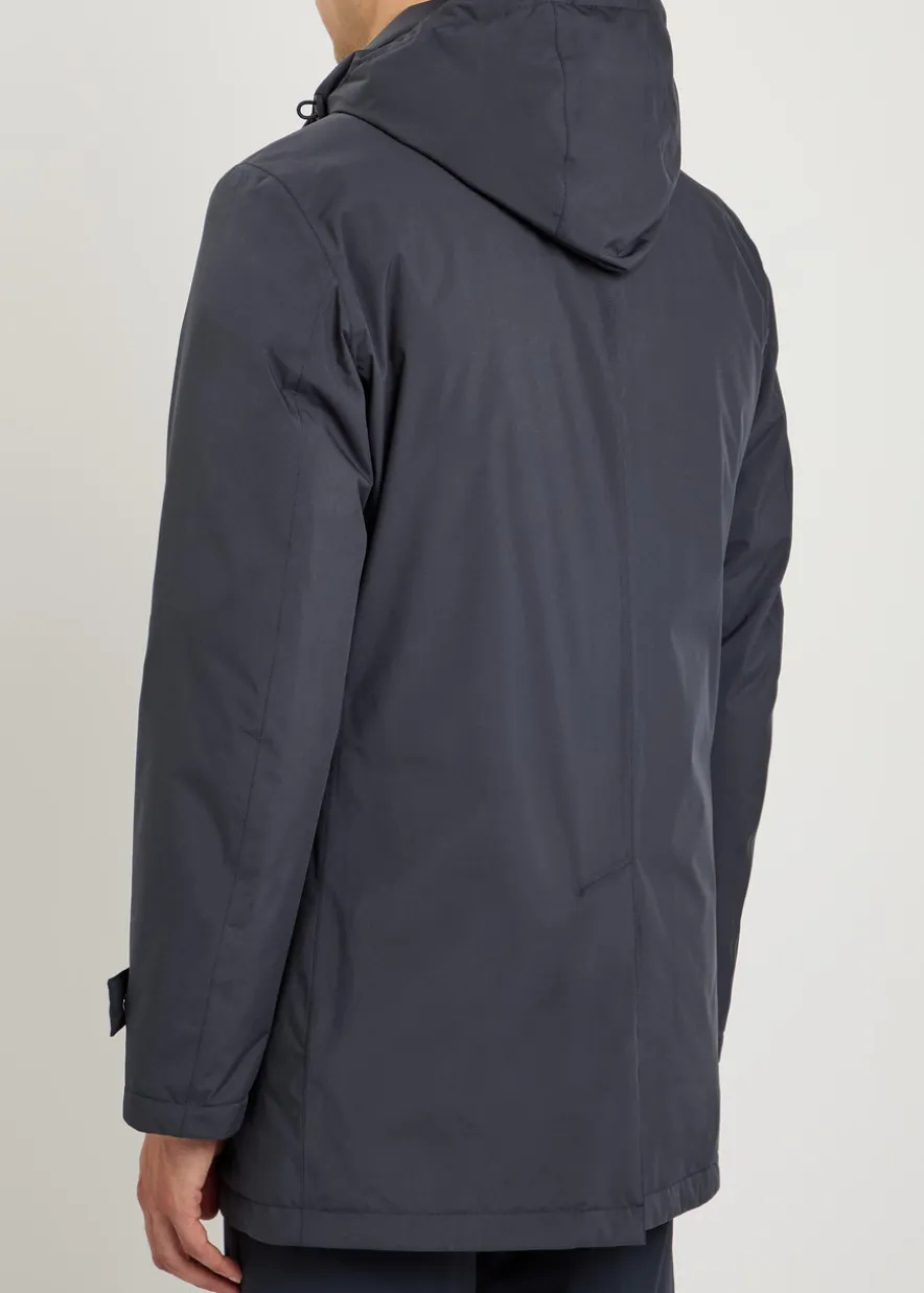 Waterproof padded hooded shell jacket