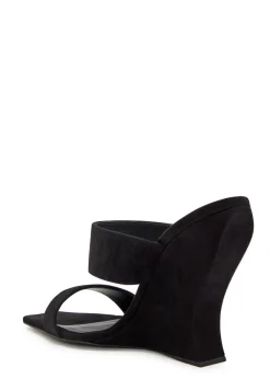 Wave 110 suede wedge mules