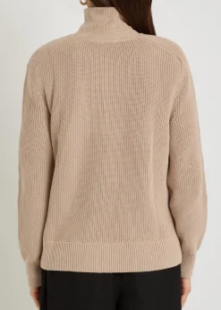 Welland half-zip cotton jumper