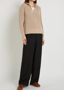 Welland half-zip cotton jumper