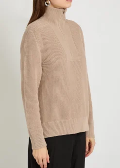 Welland half-zip cotton jumper