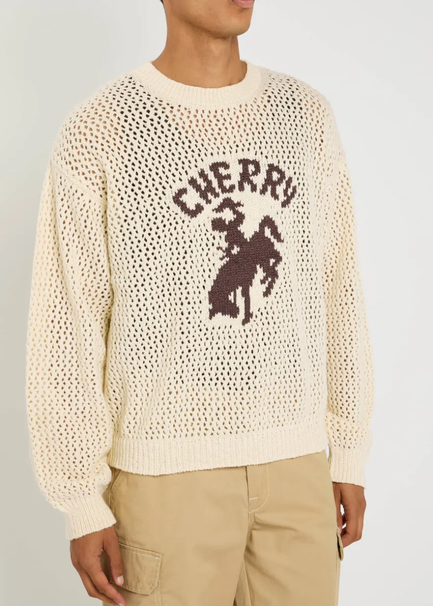 Western open-knit cotton jumper