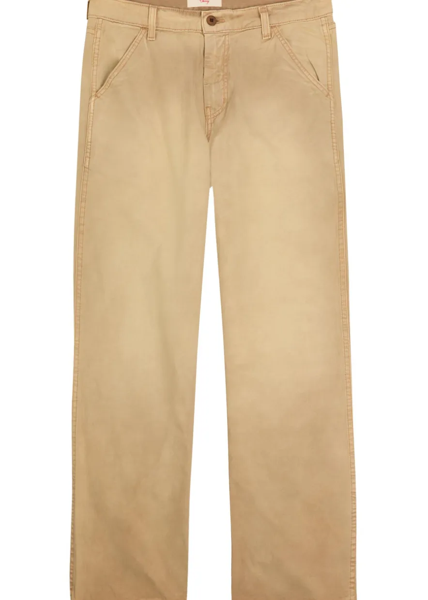 Western straight-leg cotton trousers
