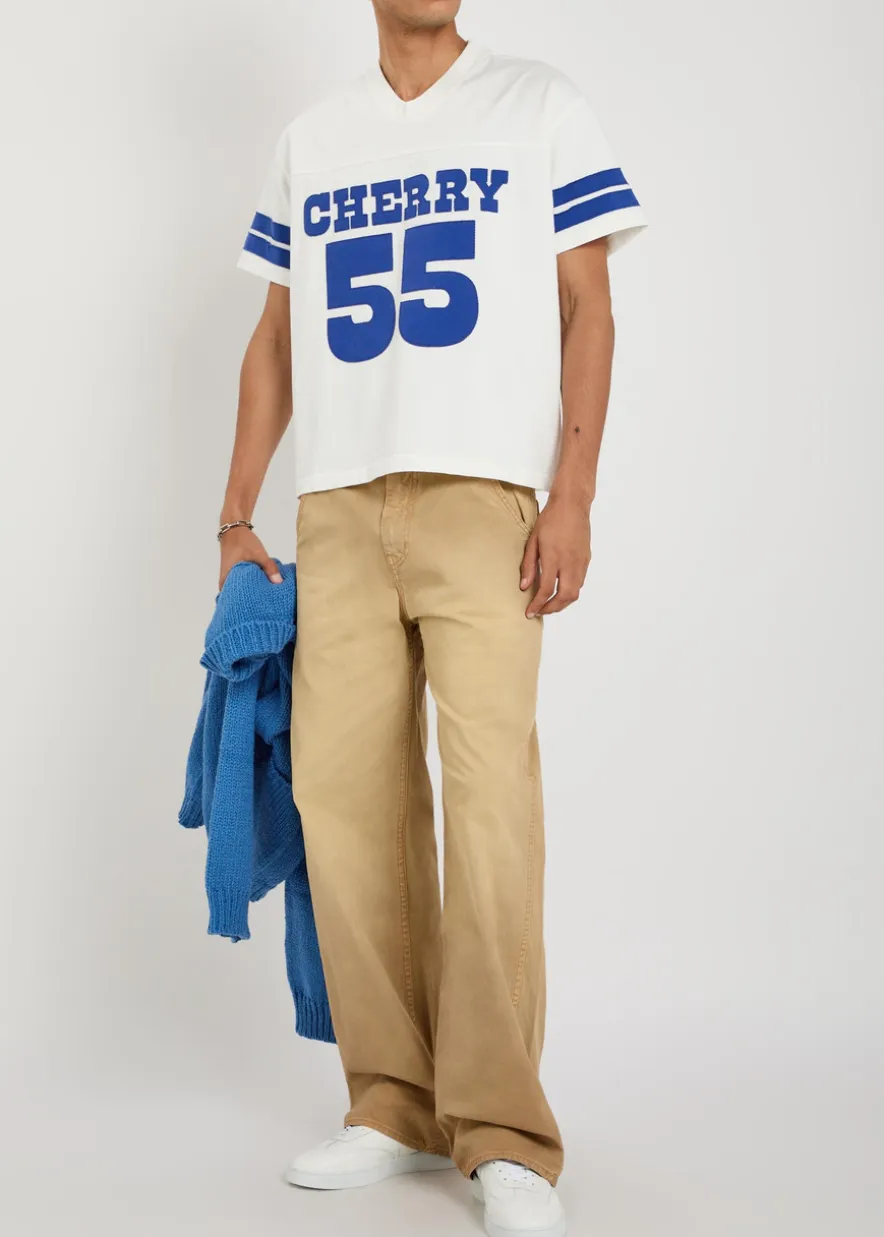 Western straight-leg cotton trousers