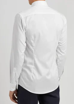 White cotton-twill shirt