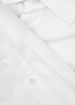 White cotton-twill shirt
