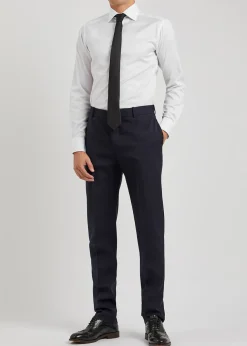 White cotton-twill shirt