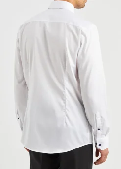 White cotton-twill shirt