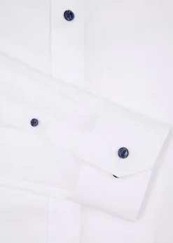 White cotton-twill shirt