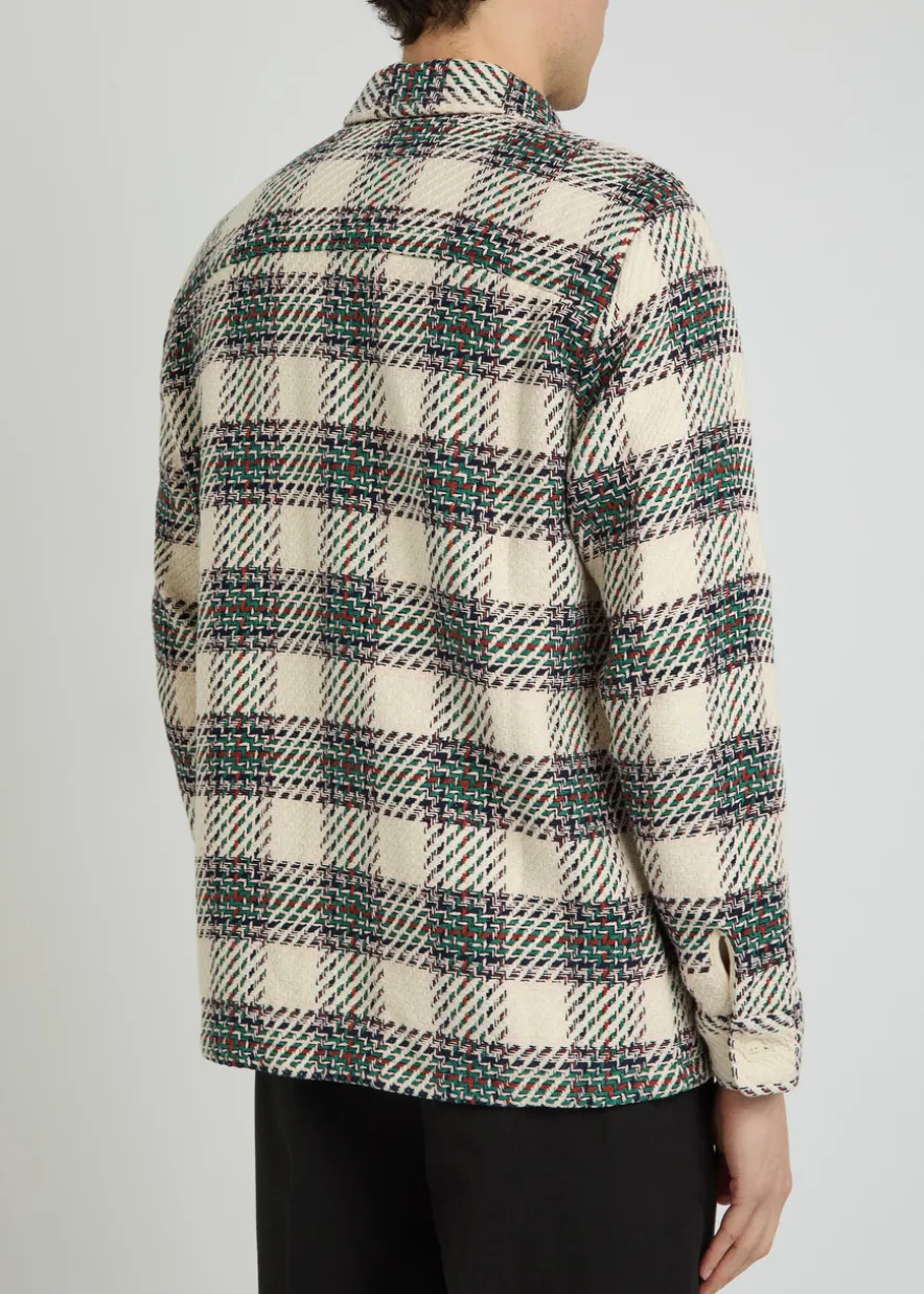 Whiting checked cotton-blend overshirt