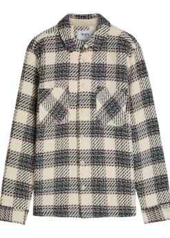 Whiting checked cotton-blend overshirt