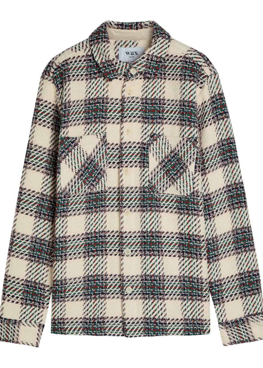 Whiting checked cotton-blend overshirt