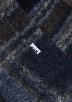 Whiting checked wool-blend overshirt