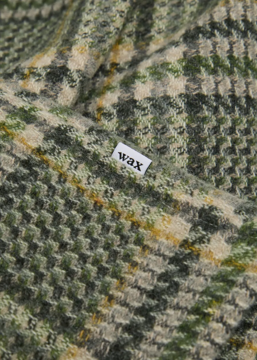 Whiting checked wool-blend overshirt