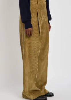 Wide-leg corduroy trousers
