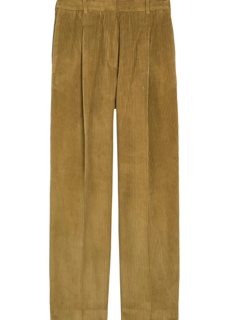 Wide-leg corduroy trousers