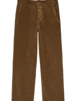 Wide-leg corduroy trousers