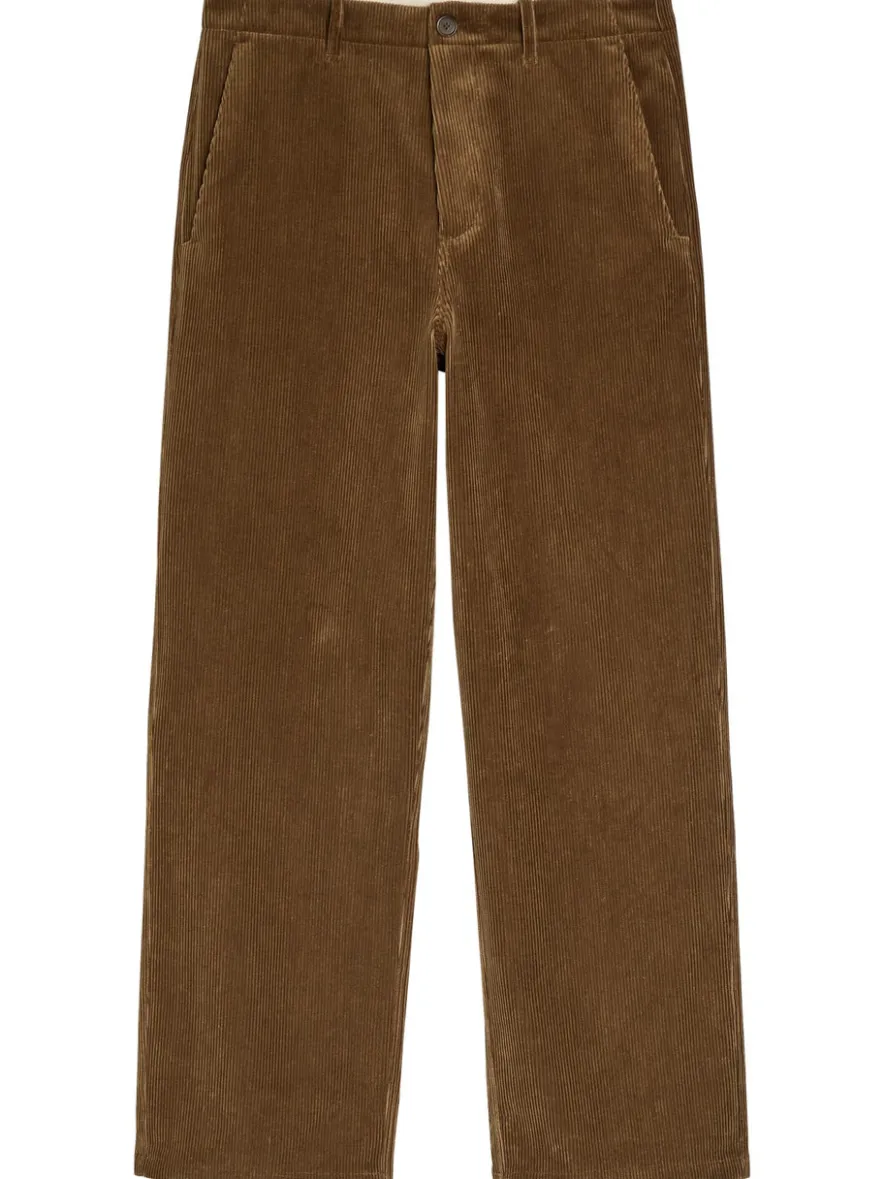 Wide-leg corduroy trousers
