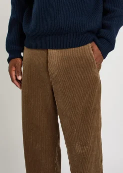 Wide-leg corduroy trousers