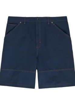 Wide-leg cotton and linen-blend shorts