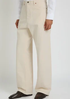 Wide-leg denim jeans