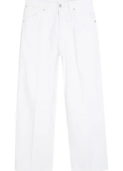 Wide-leg denim jeans