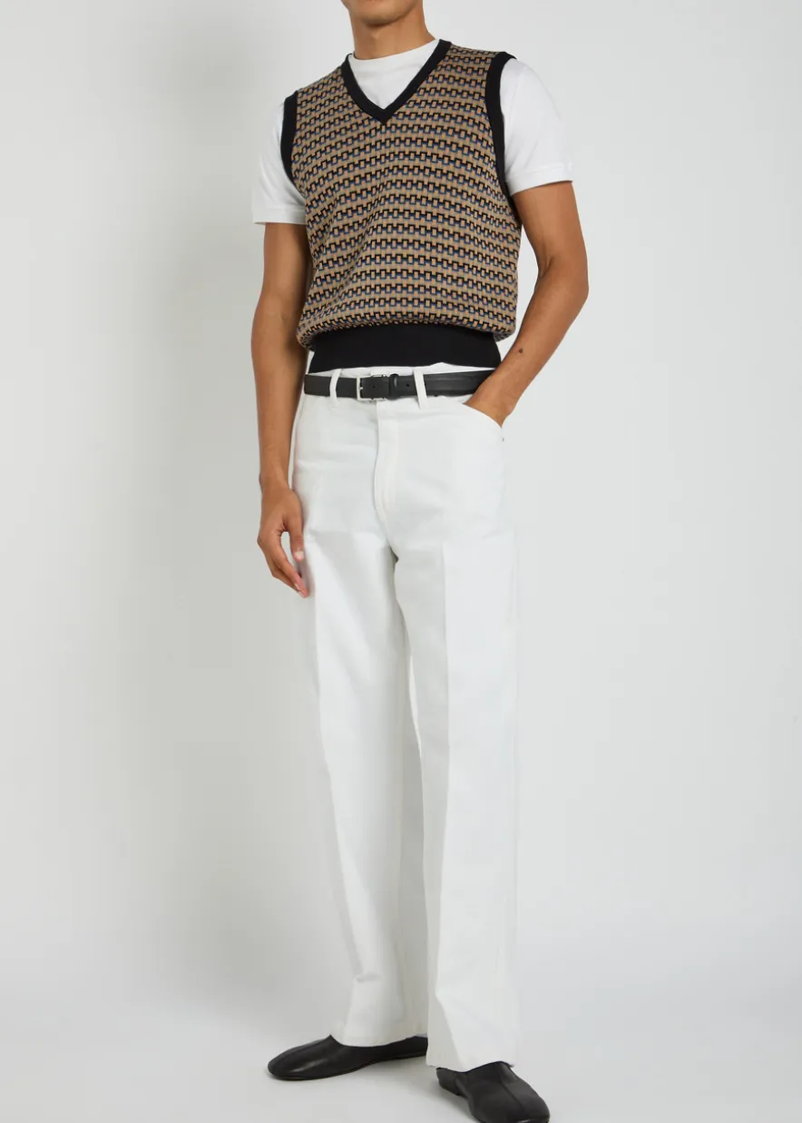 Wide-leg denim jeans