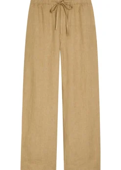 Wide-leg linen trousers