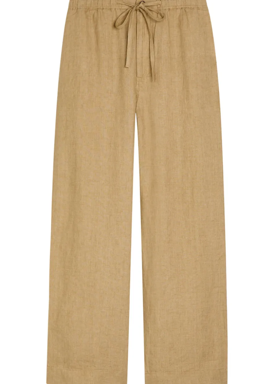 Wide-leg linen trousers