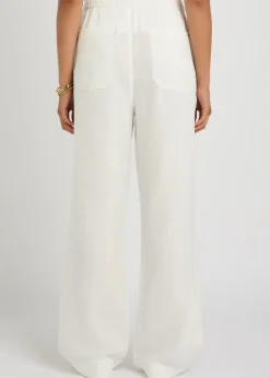 Wide-leg linen trousers