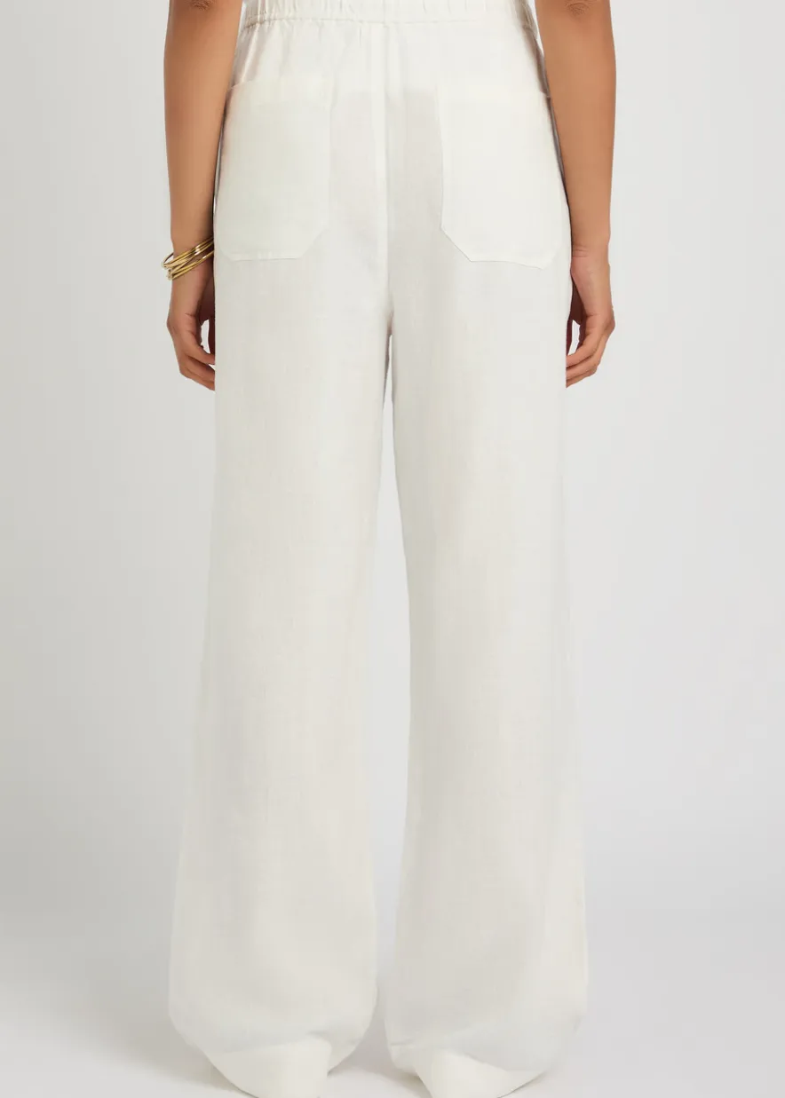Wide-leg linen trousers
