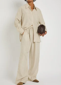 Wide-leg silk-chiffon trousers
