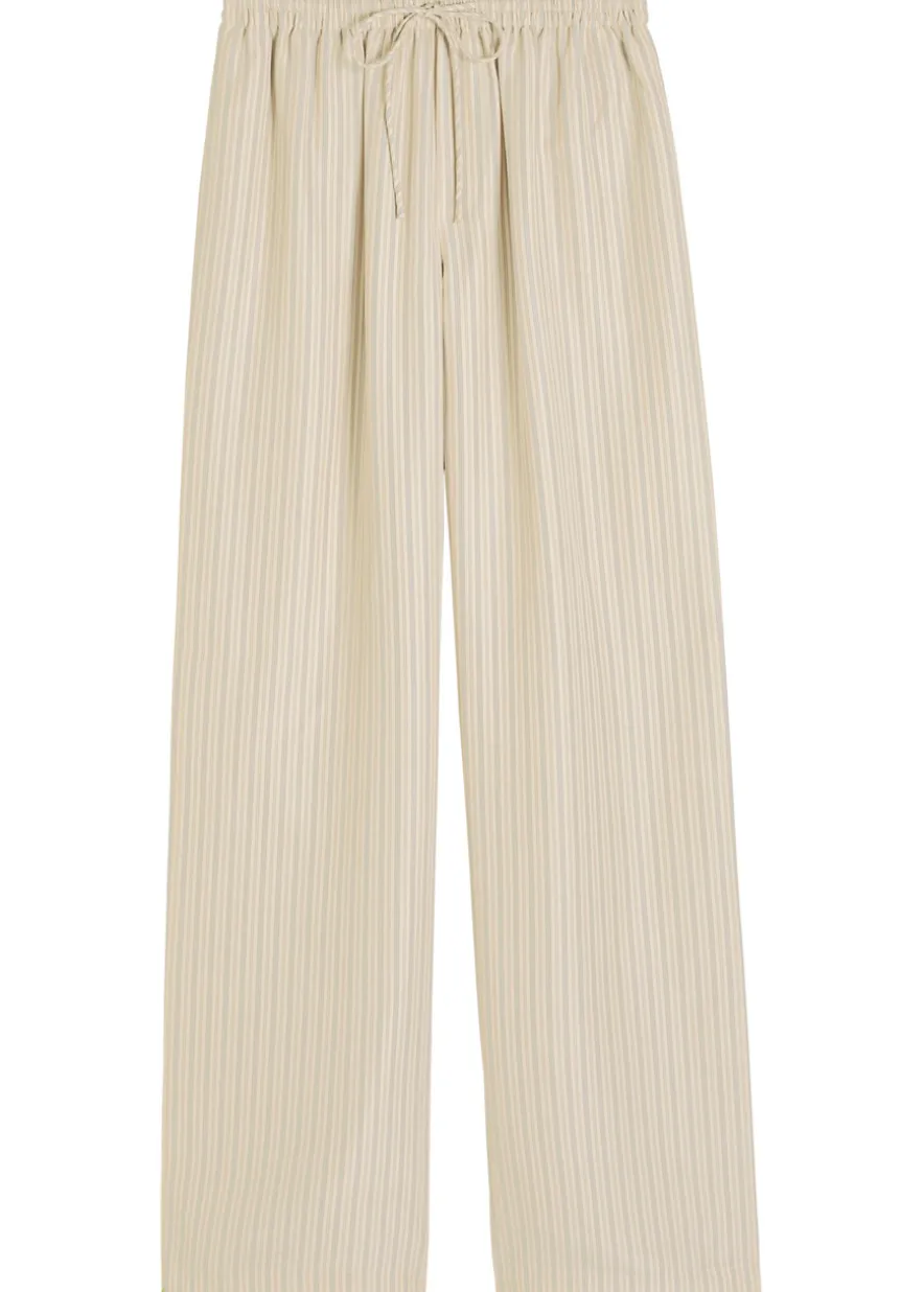 Wide-leg silk-chiffon trousers